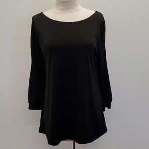 White house Black market shiny black top